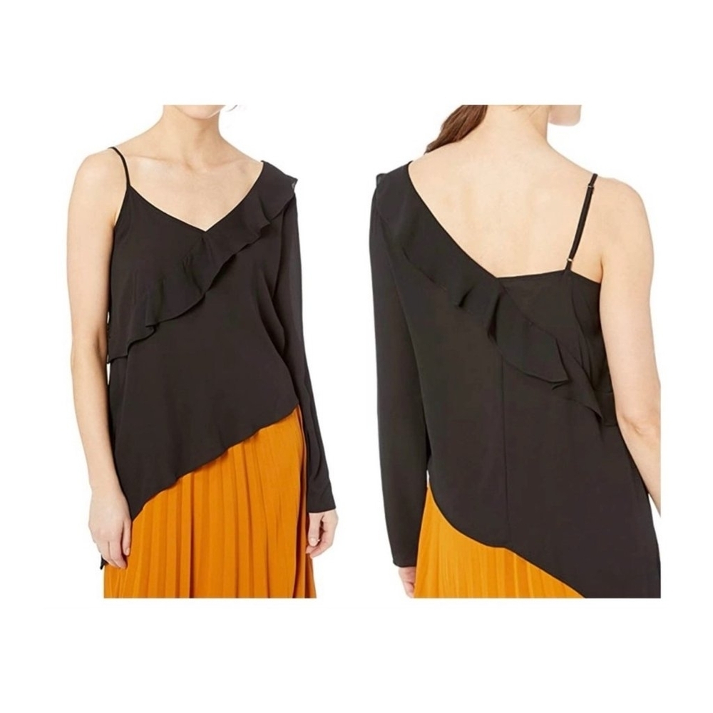 BCBGeneration Asymmetrical Black Blouse